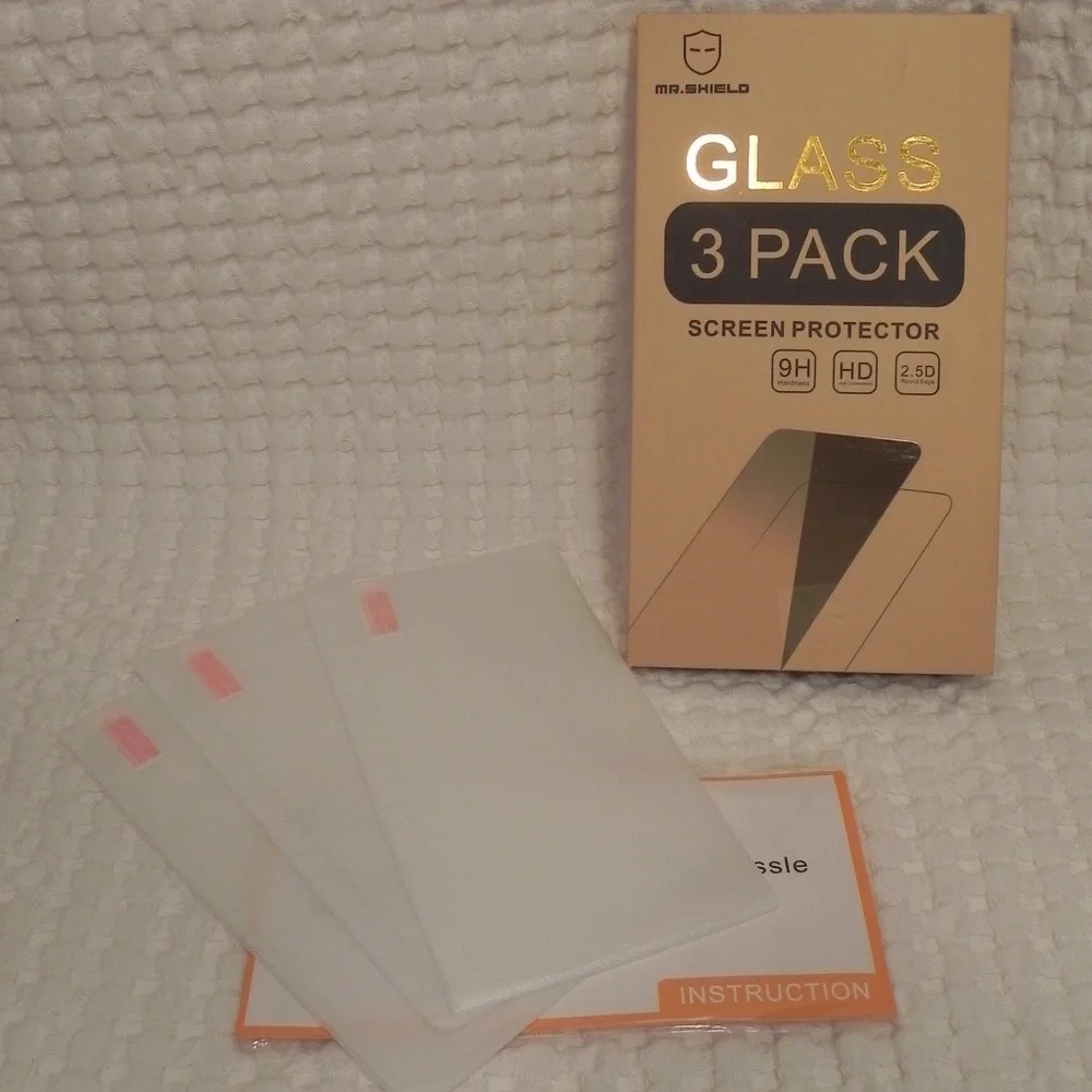 Mr. Shield Tempered Glass Screen Protector 3 Pack for iPhone 7Plus, 8Plus